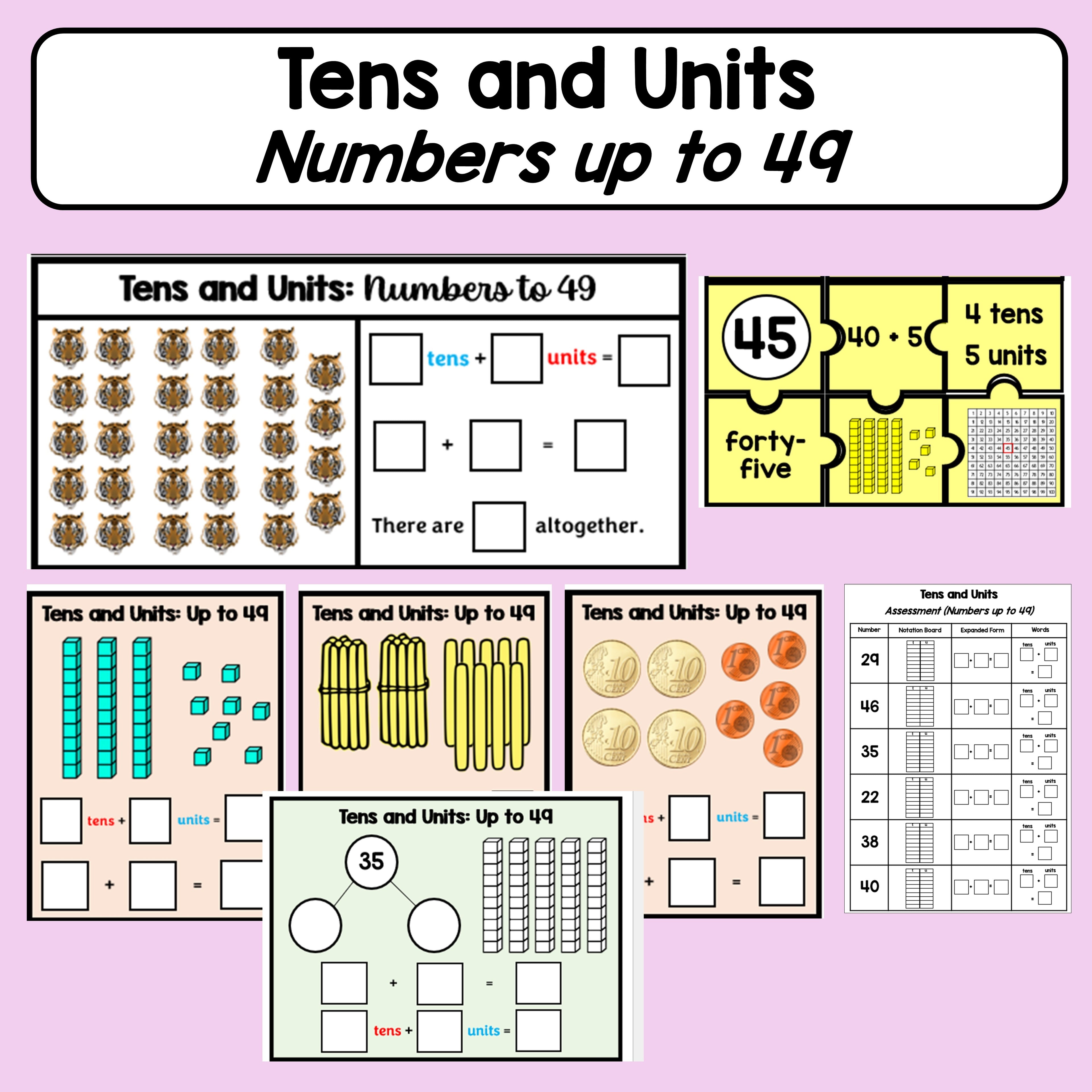 Tens and Units (up to 49) - Pack
