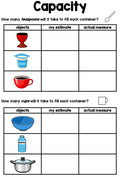Capacity - Worksheet