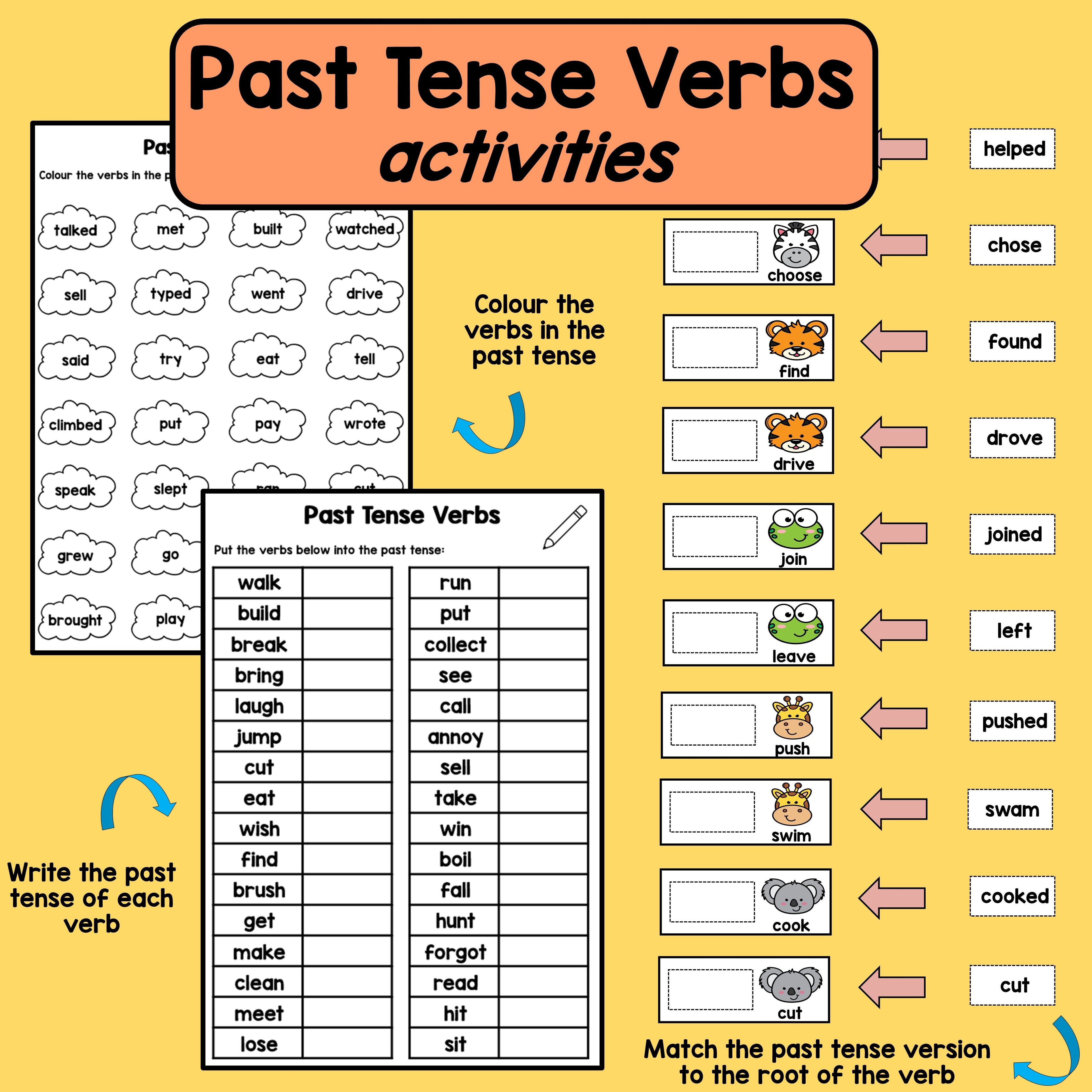 Past Tense Verbs - Activities