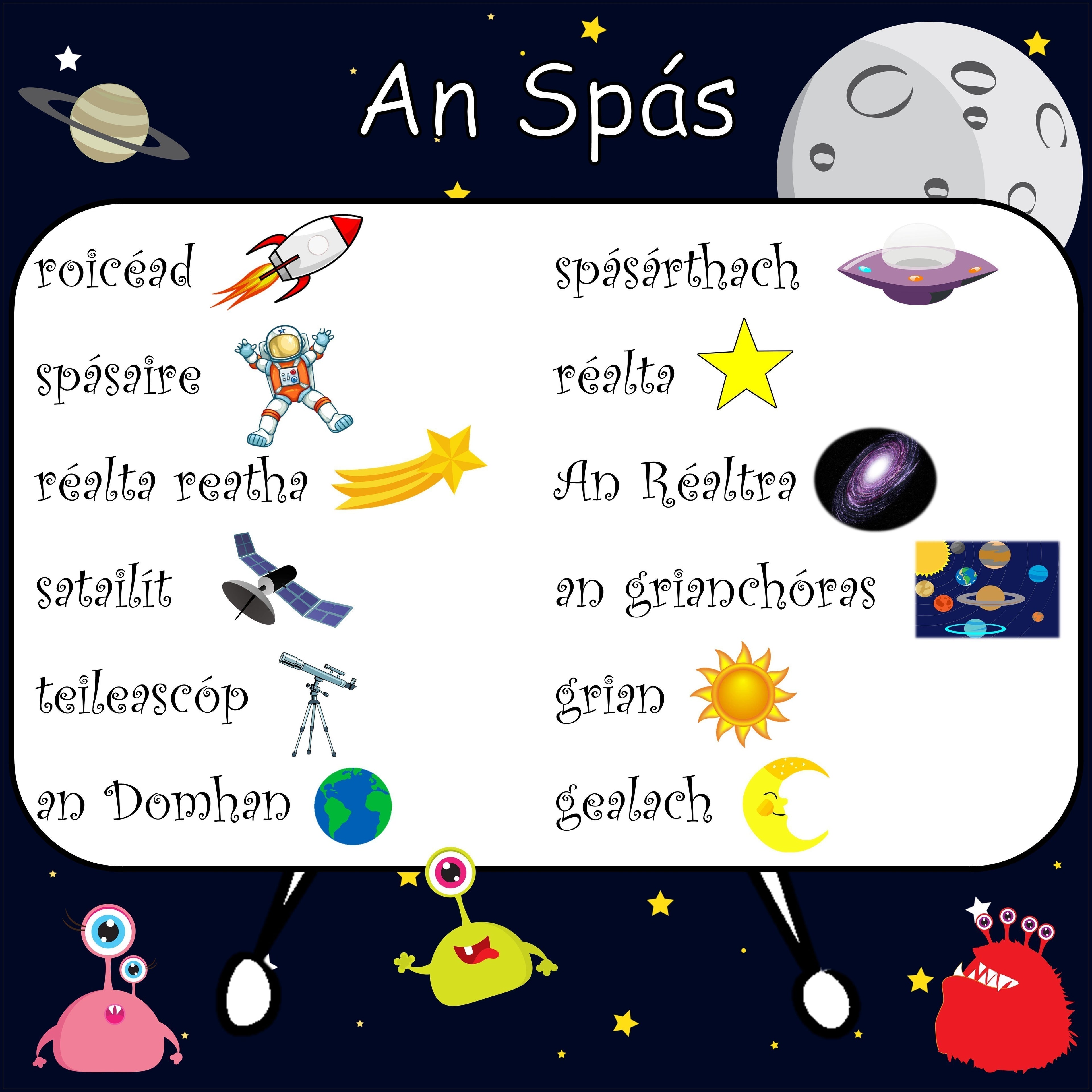 An Spás (Space) - Wordmat